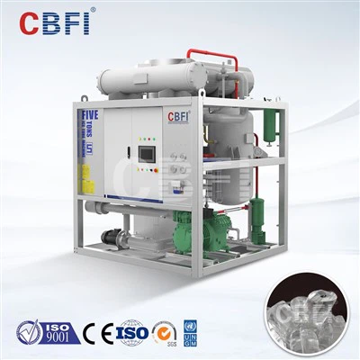 CBFI 5T rúrkový výrobník ľadu, vysokovýkonné-plnoautomatické komerčné zariadenie na výrobu ľadu